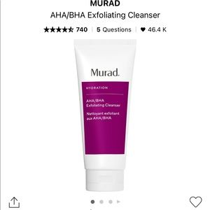 Murad AHA/BHA Exfoliating Cleanser and toner set